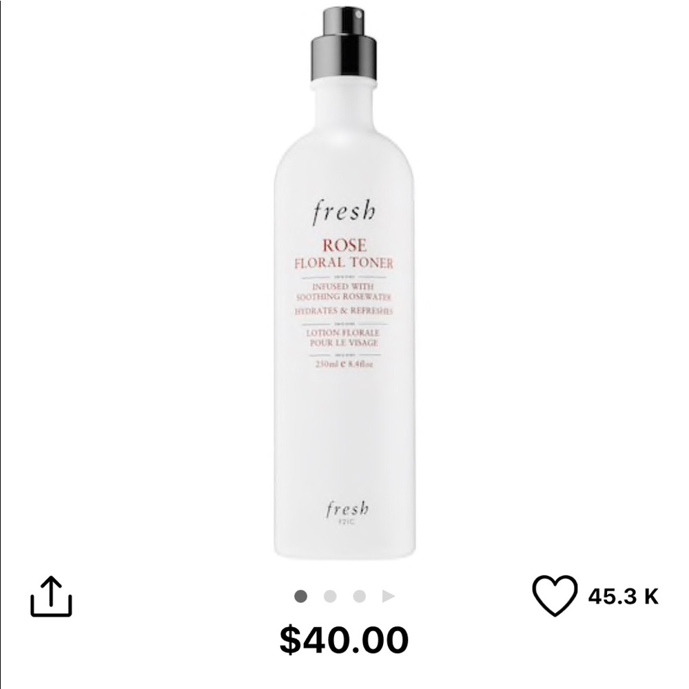 New W/O Box! Fresh Rose Toner!